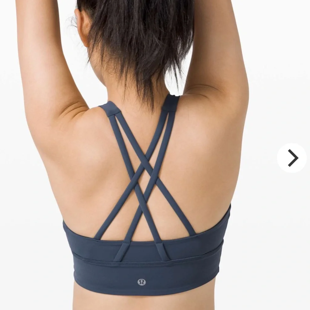 $68 Lululemon Energy Bra High Neck Long Line Tough Medium Support B-C Cup Size 6